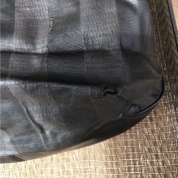 Fendi Black Leather Black Leather/Coated Canvas Vintage Bag - Picture 6 of 12